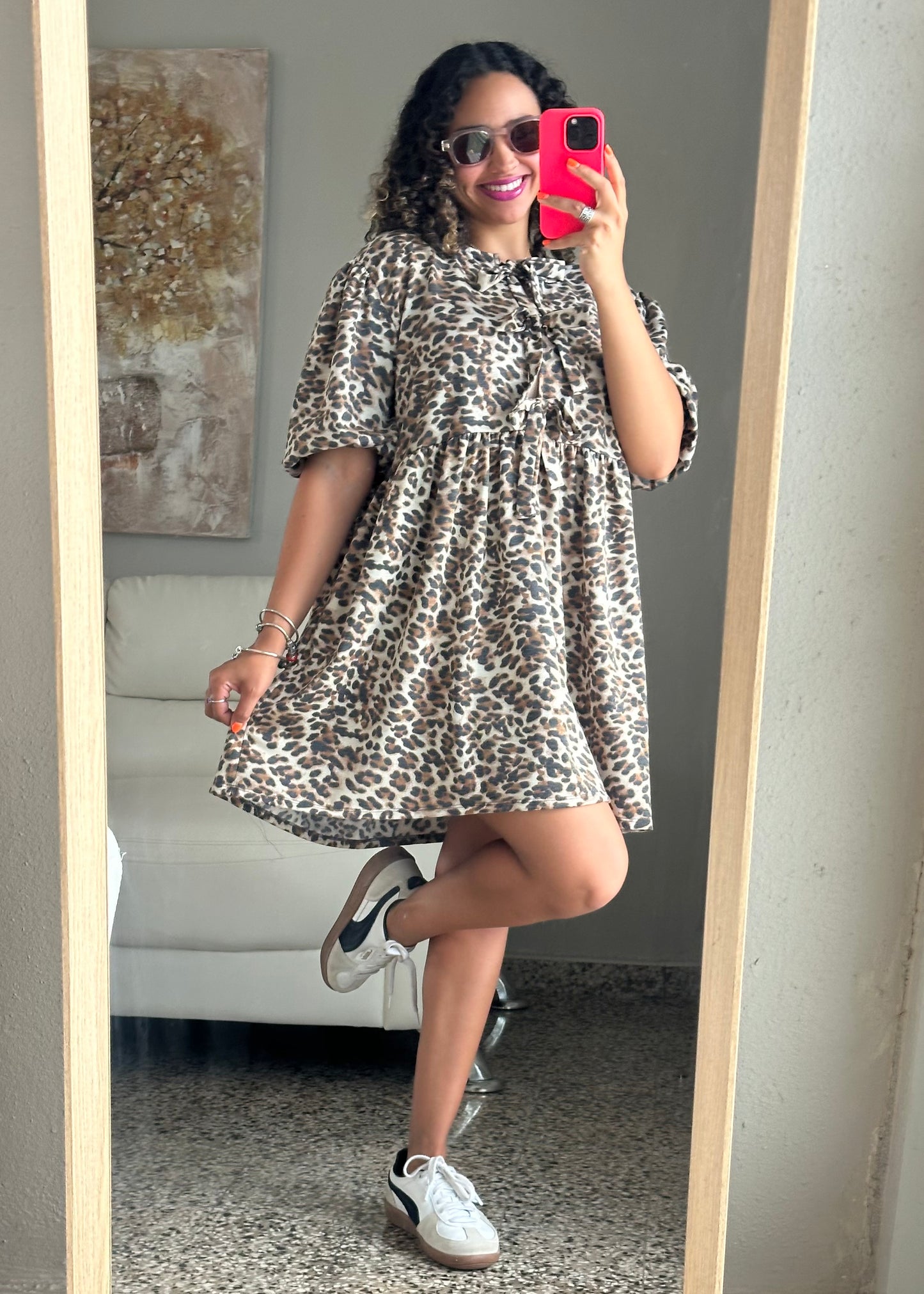 Animal Print Short Dress