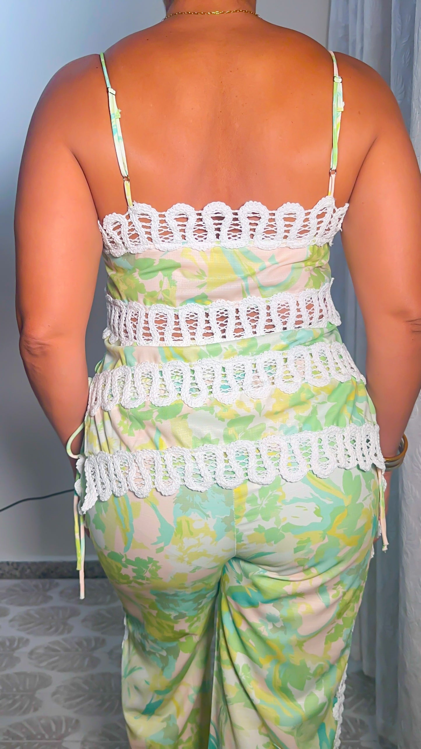 Lace Floral Printed Set