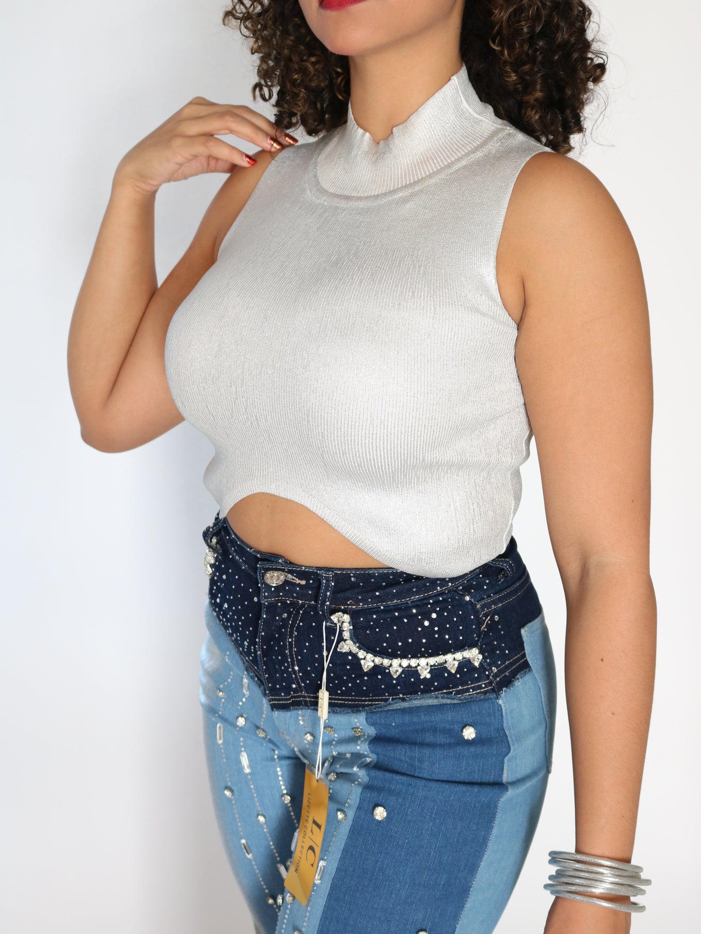 Sleevles Knit Top