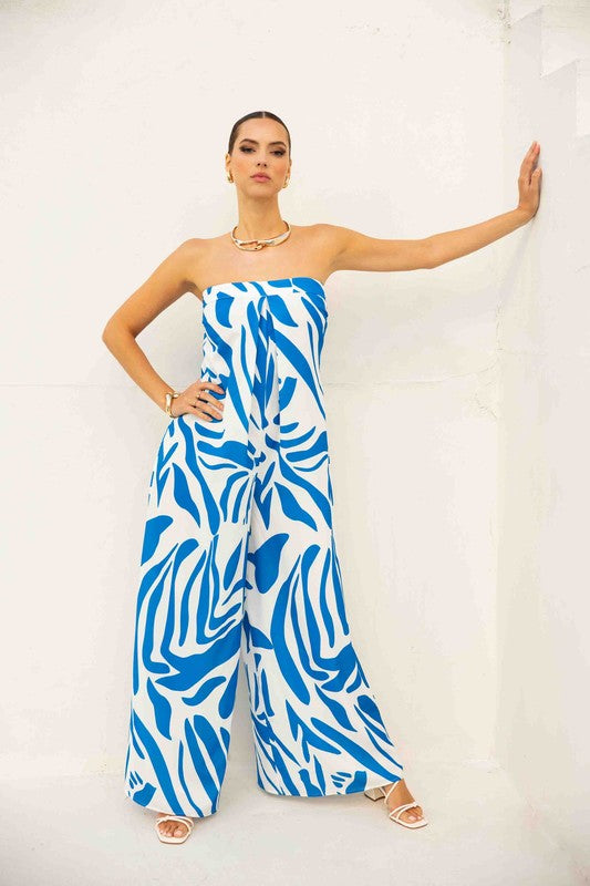 Strapless Wide Jumpsuit