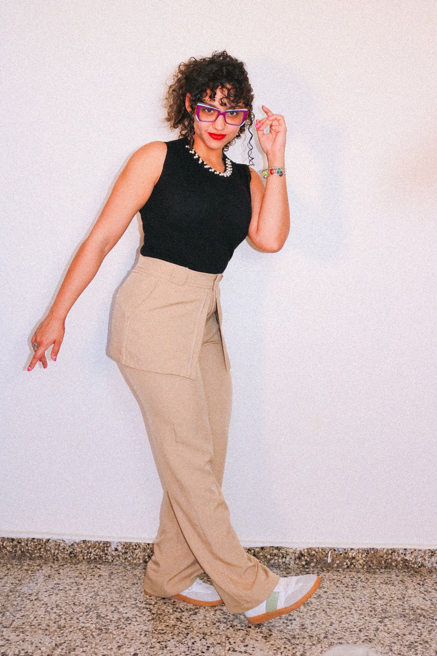 Overlay Skirt Pants