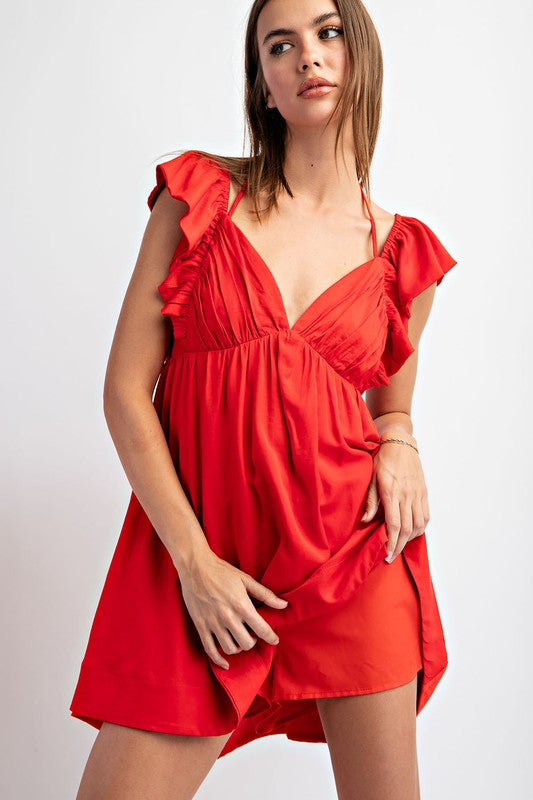 Red Romper Dress