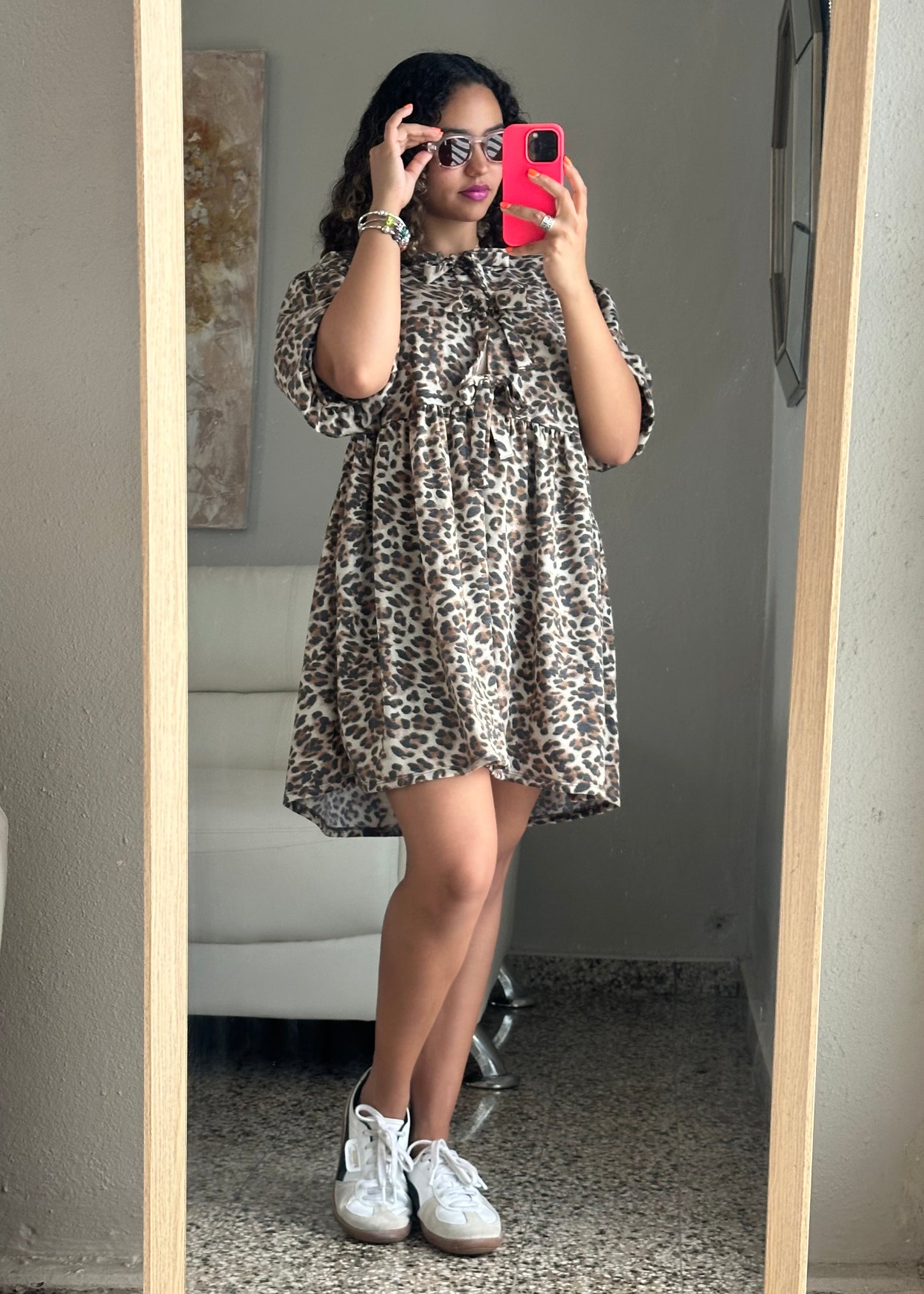 Animal Print Short Dress