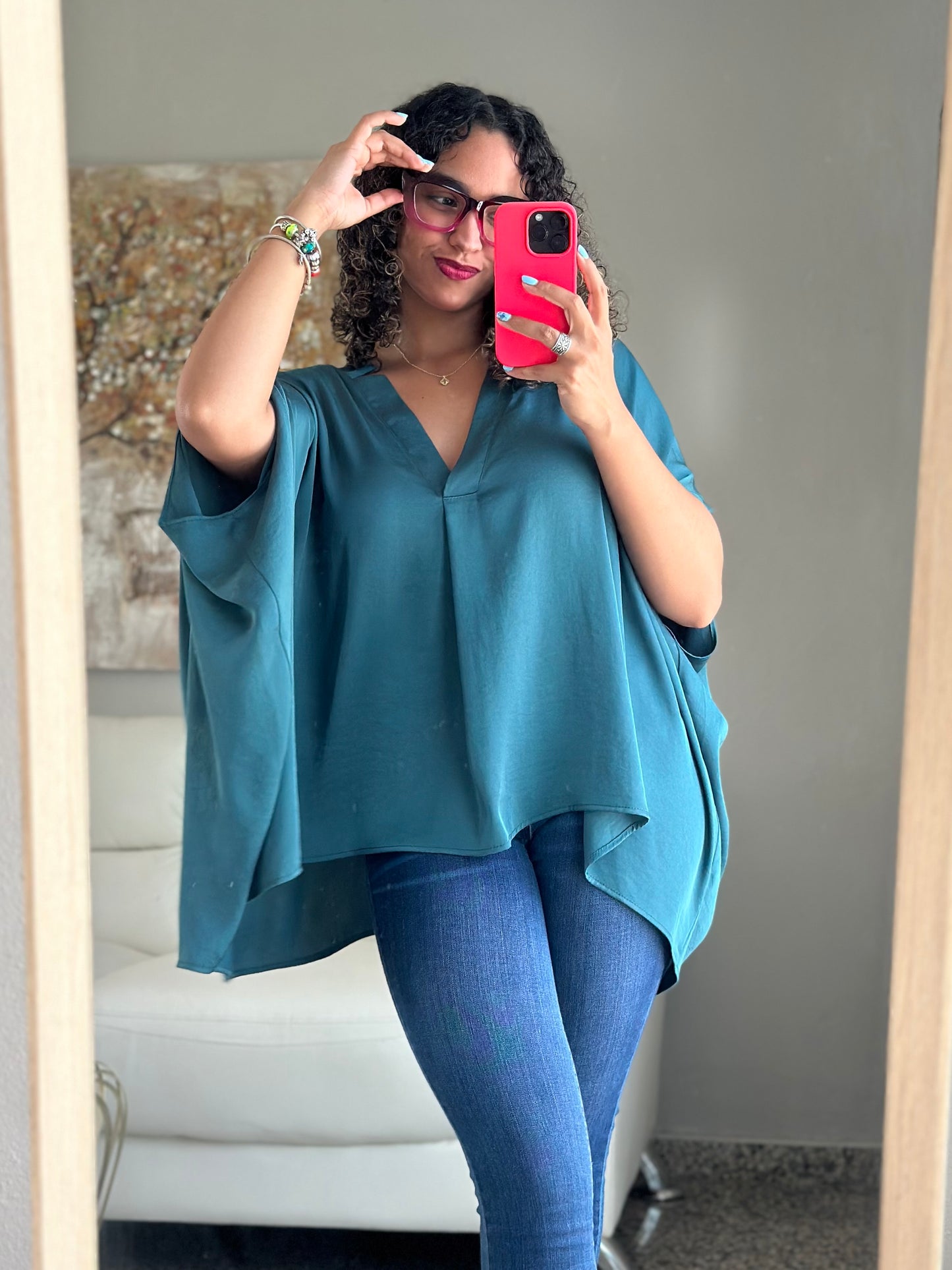 V neck Wide Blouse