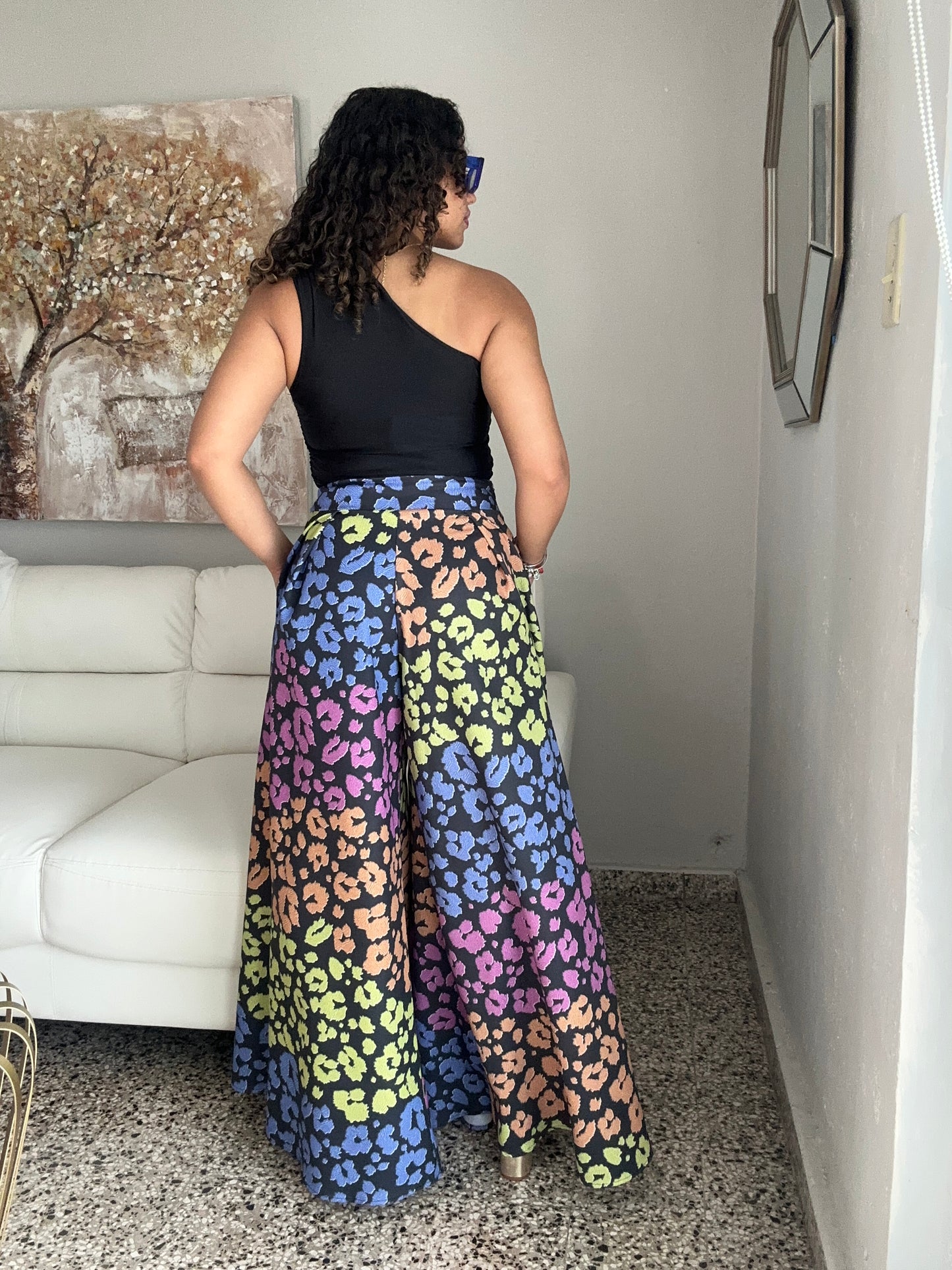 Multi Color Animal Print Palazzo