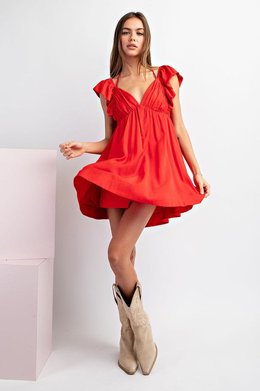 Red Romper Dress