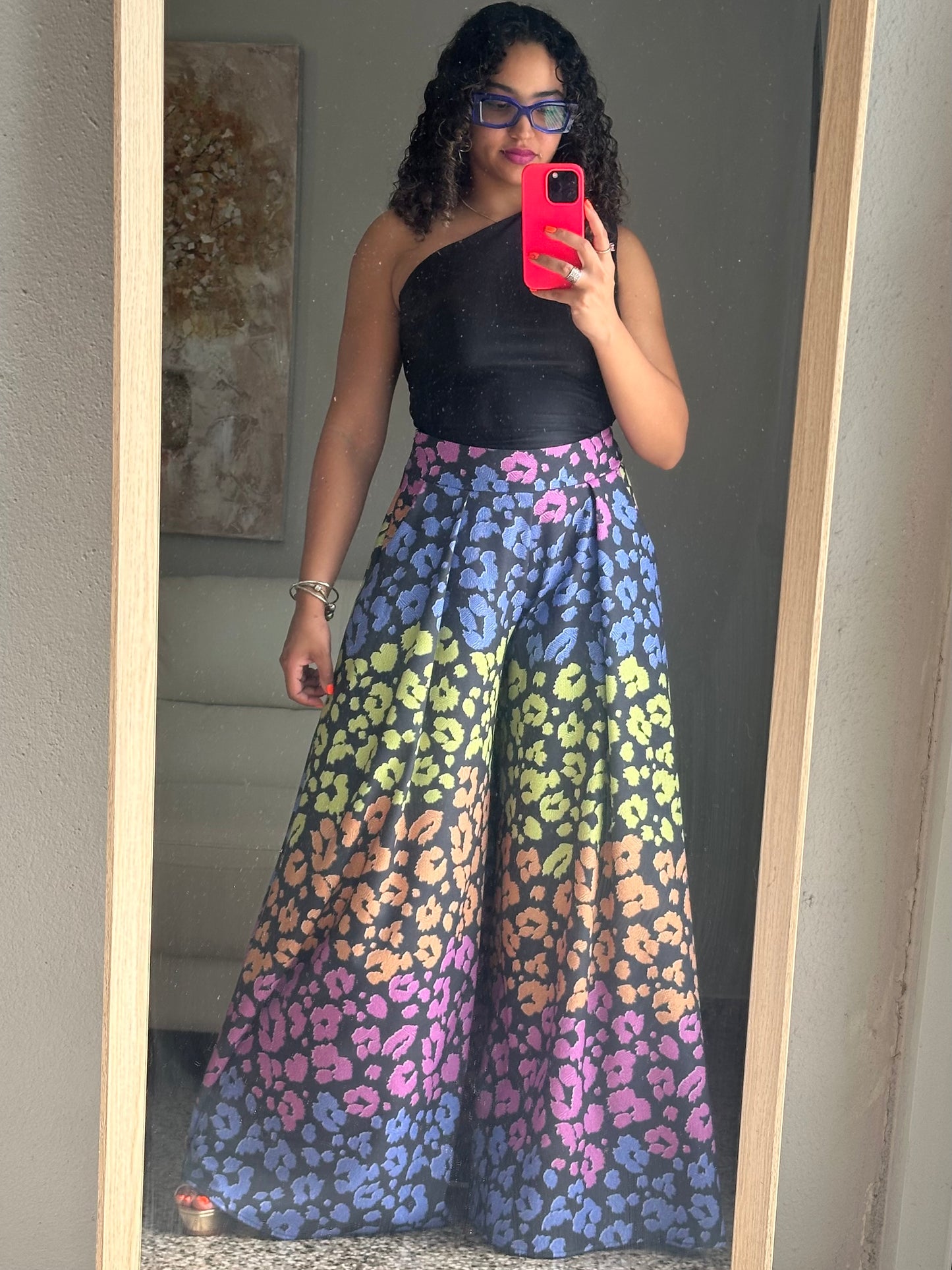 Multi Color Animal Print Palazzo