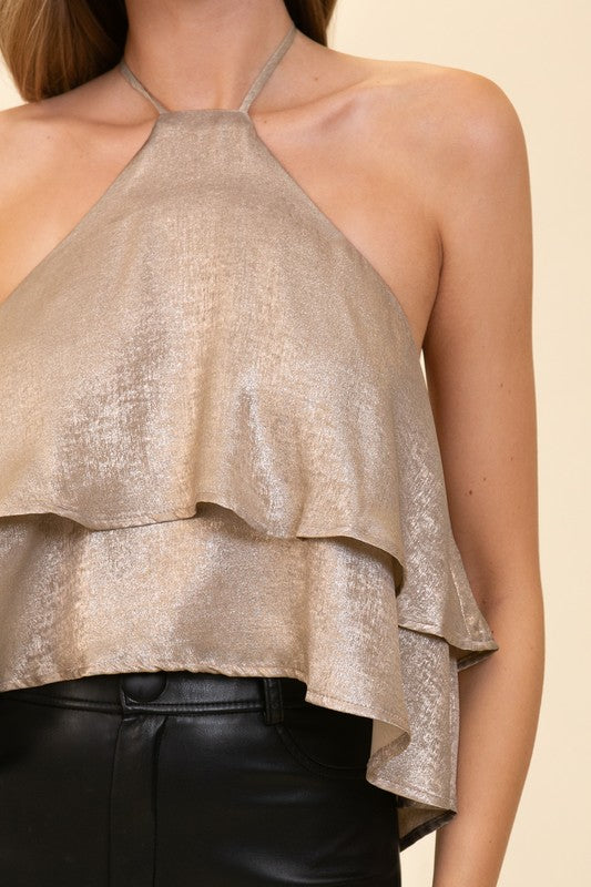 Halter Champagne Top