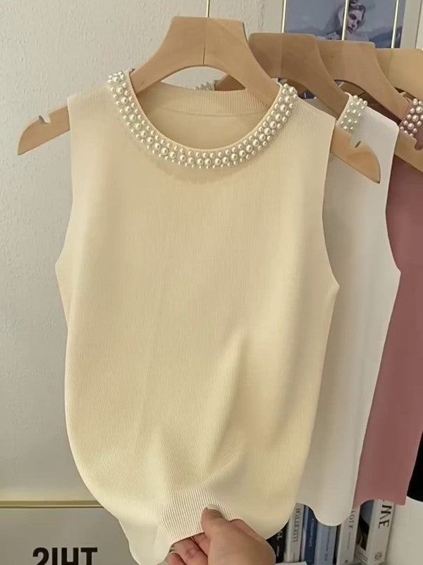Knitted Pearls Top