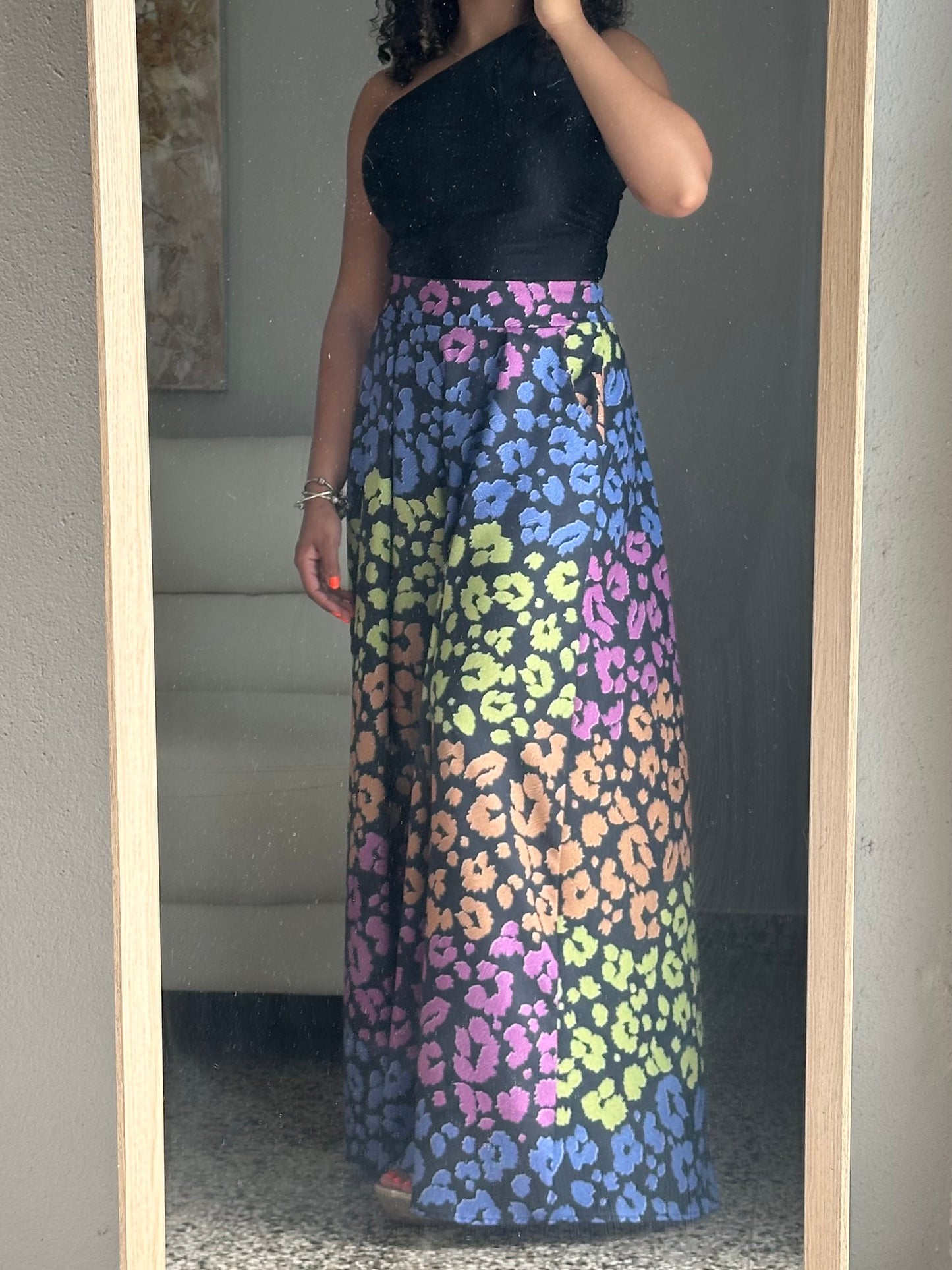 Multi Color Animal Print Palazzo