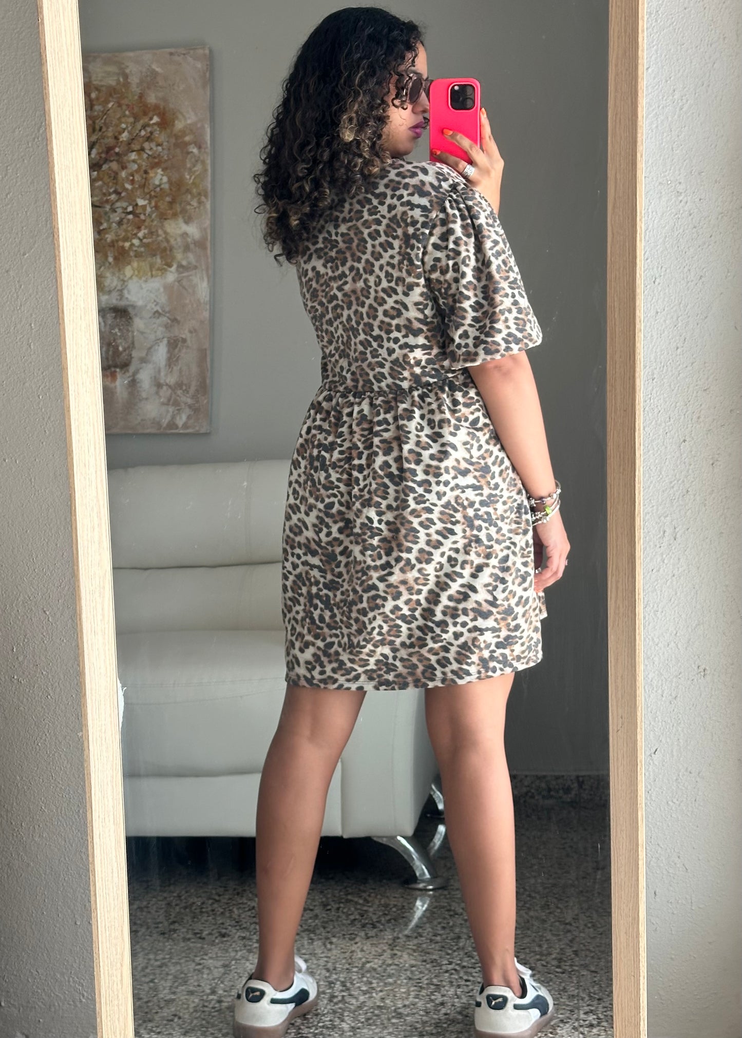 Animal Print Short Dress
