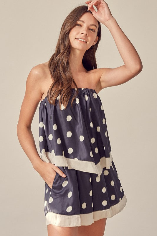 Polkadots Satin Romper