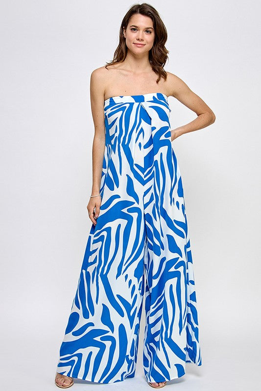 Strapless Wide Jumpsuit