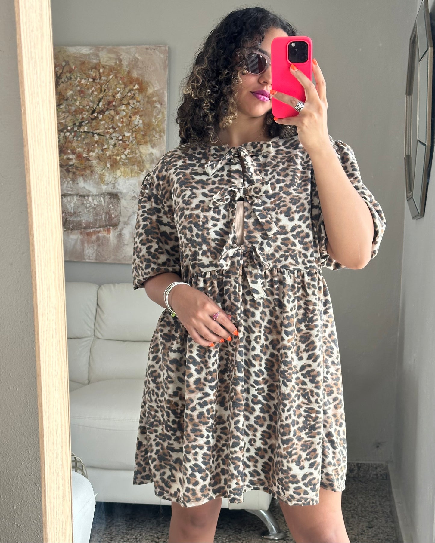 Animal Print Short Dress