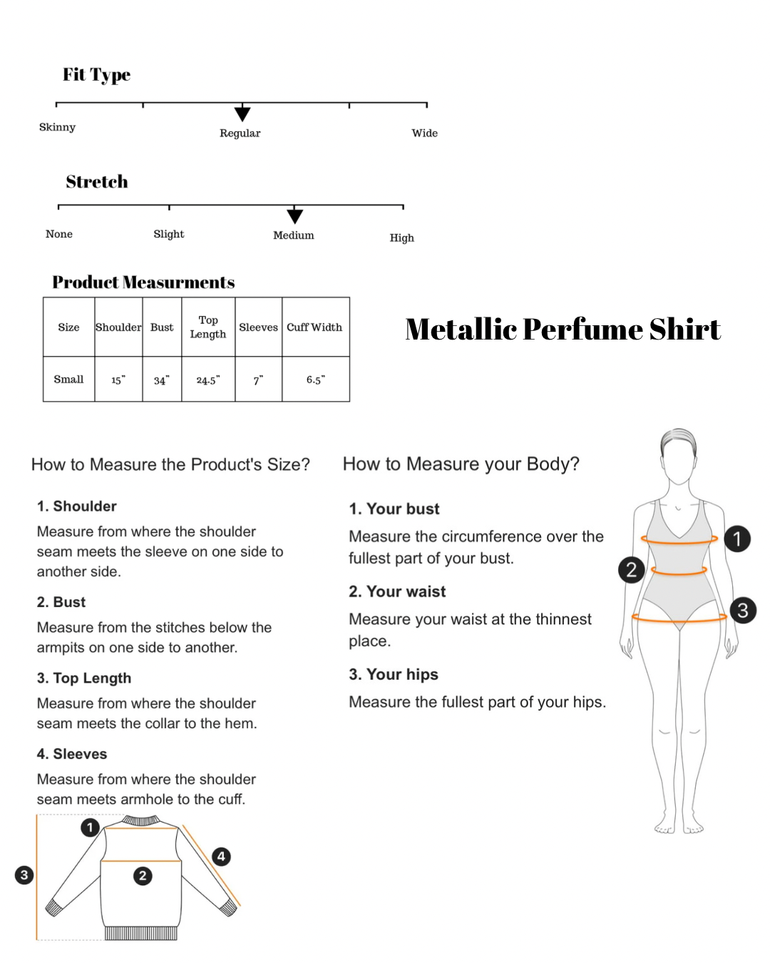 Metallic perfume Shirt