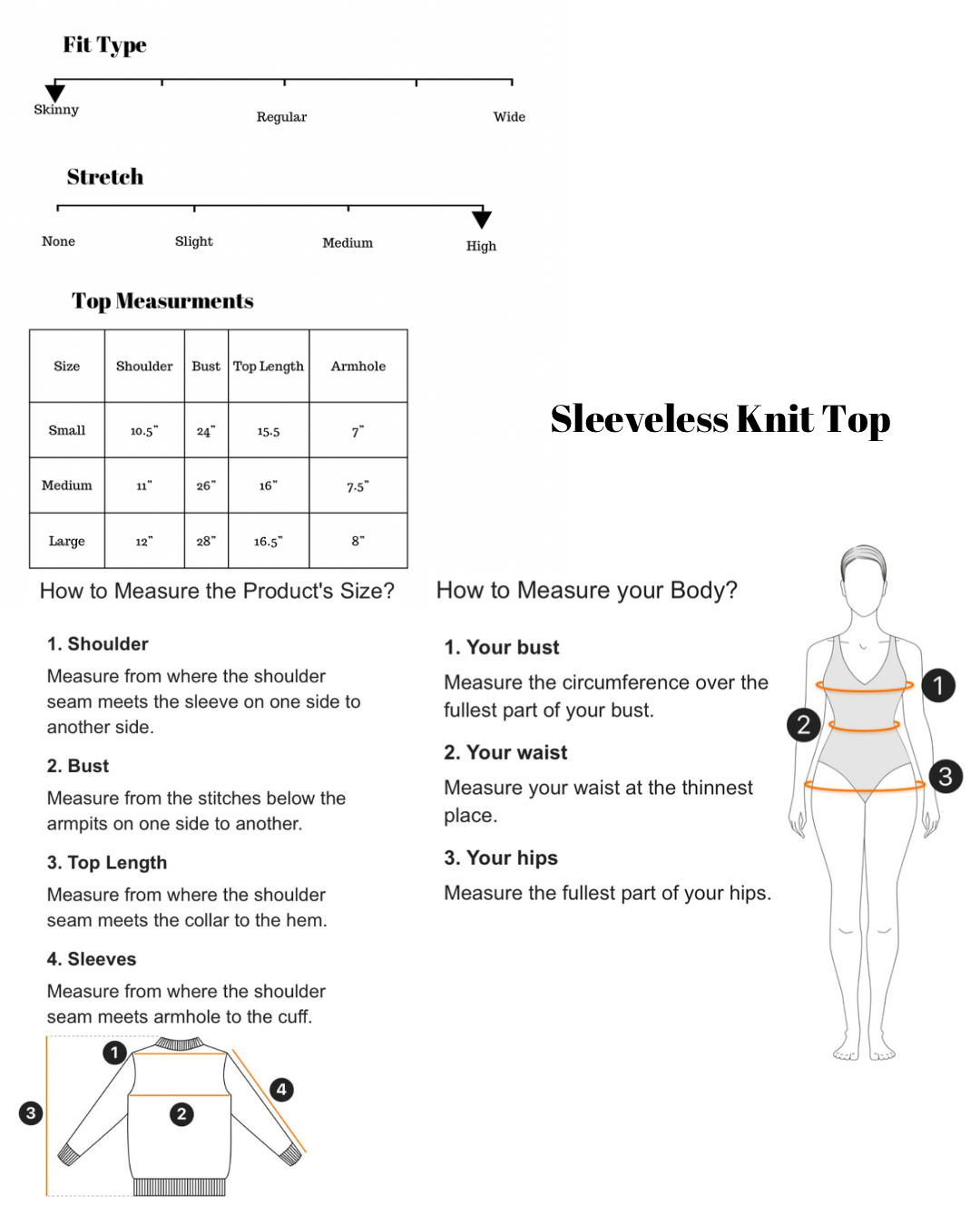 Sleevles Knit Top