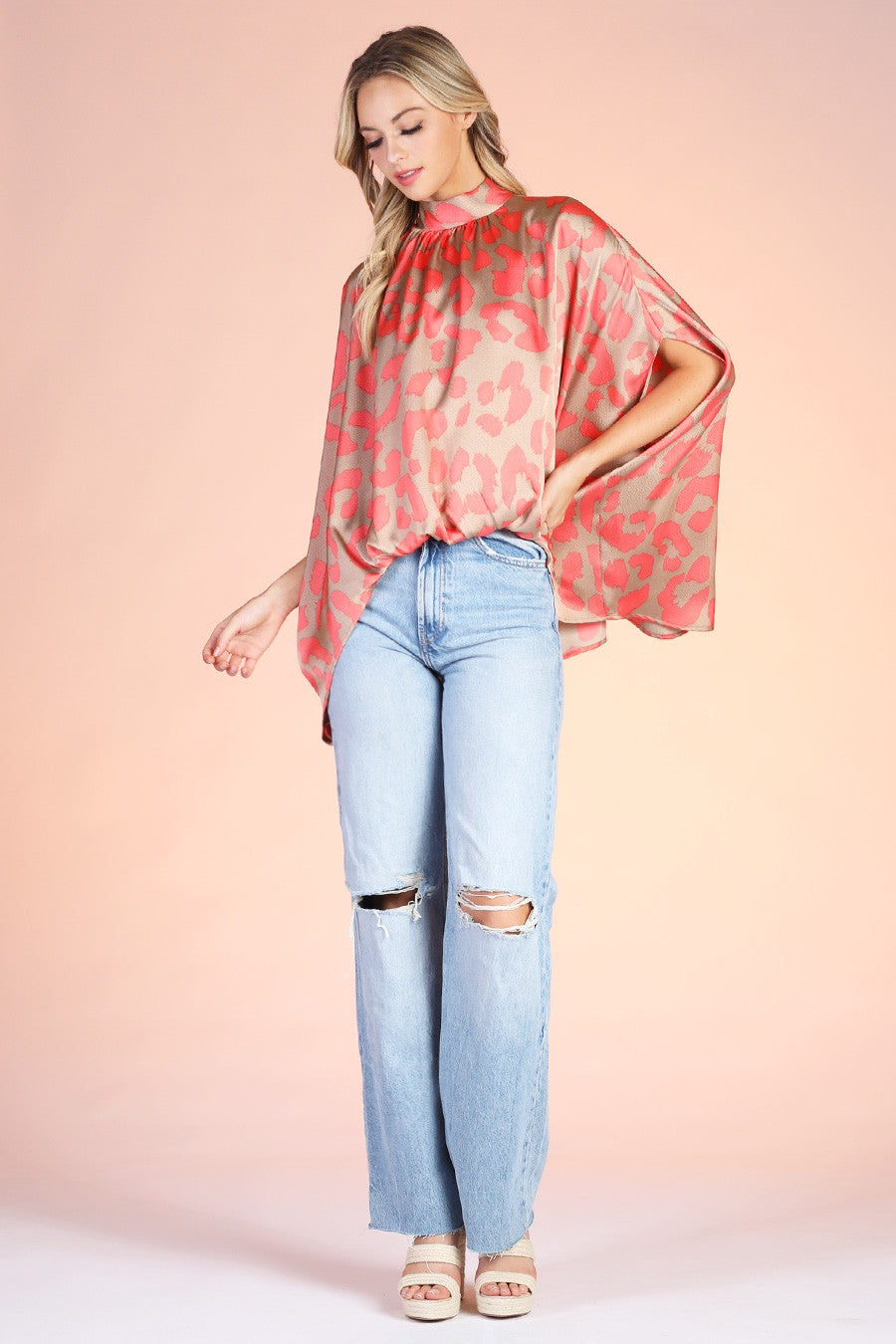 Mock Neck Blouse