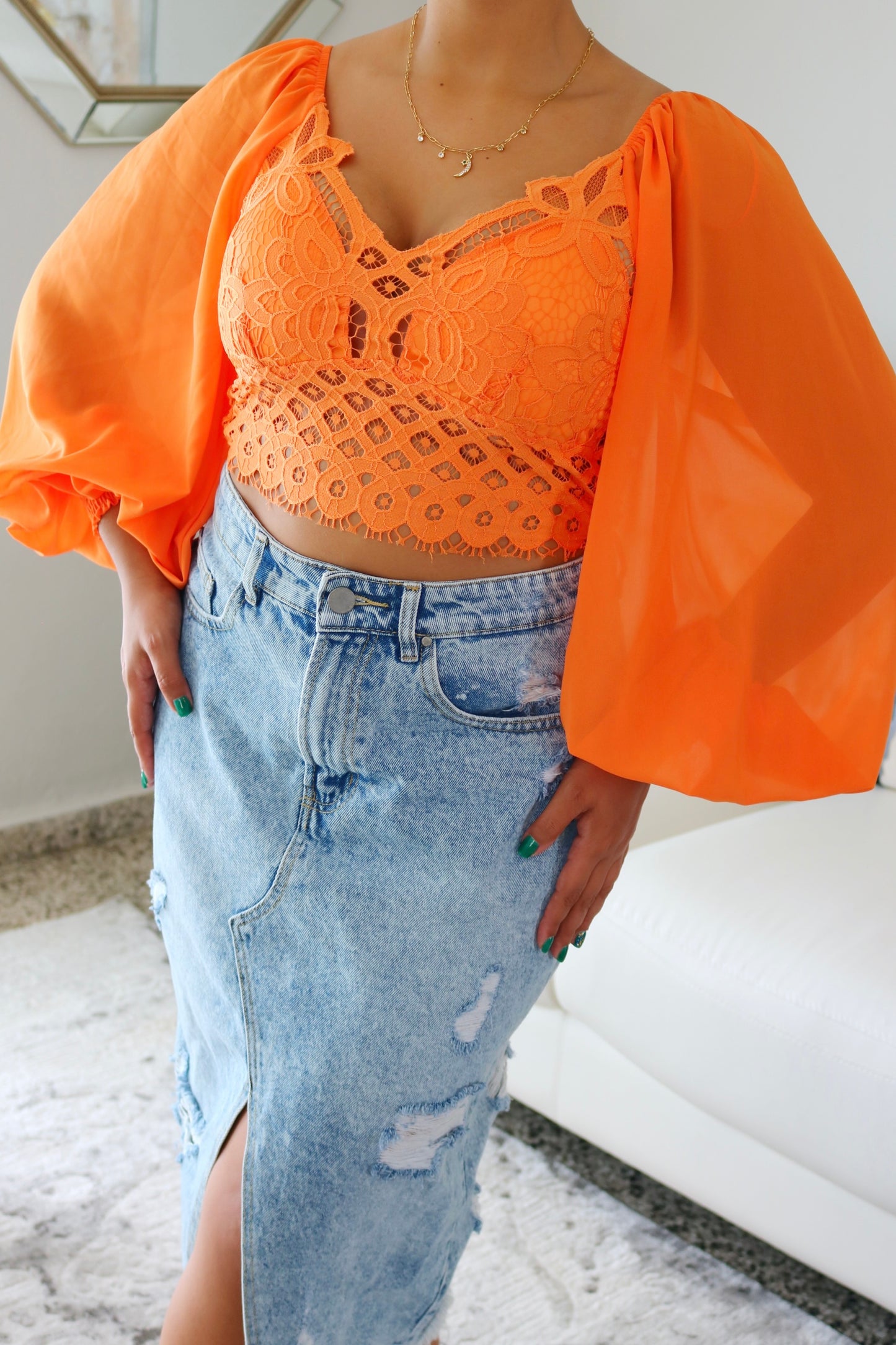 Orange Blouse