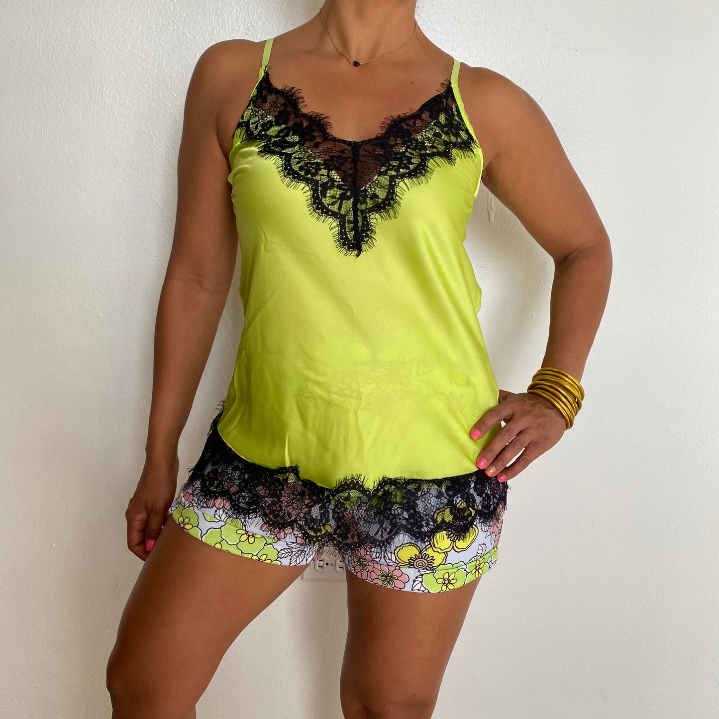 Margarita lace trim top