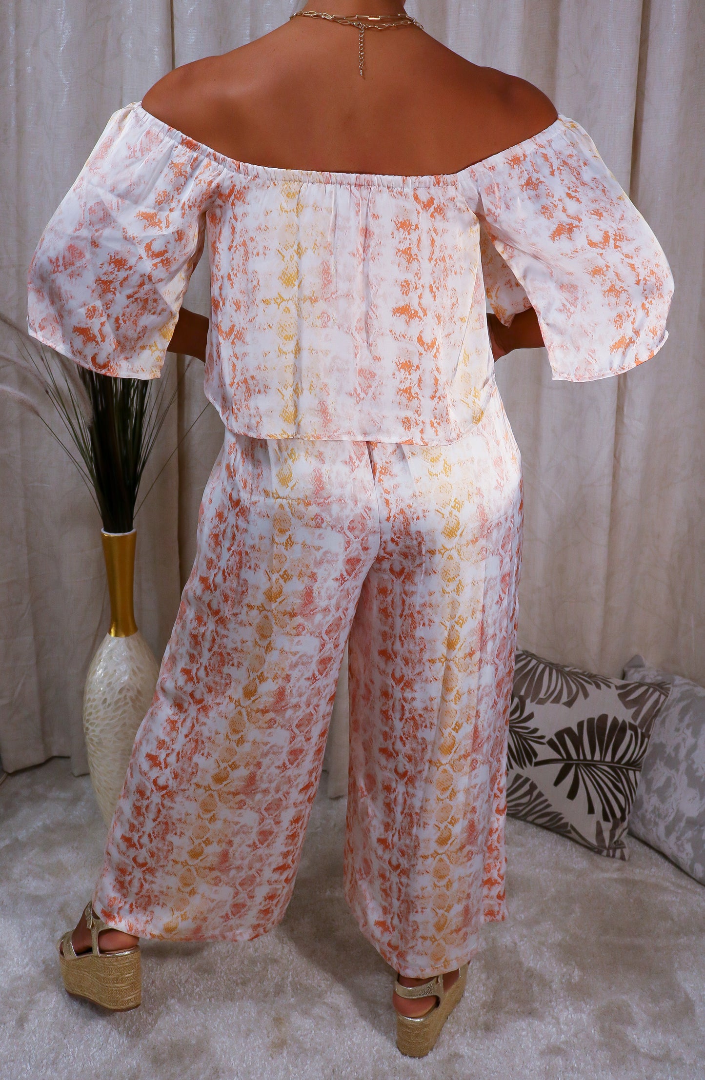 Snake print jumpsuit