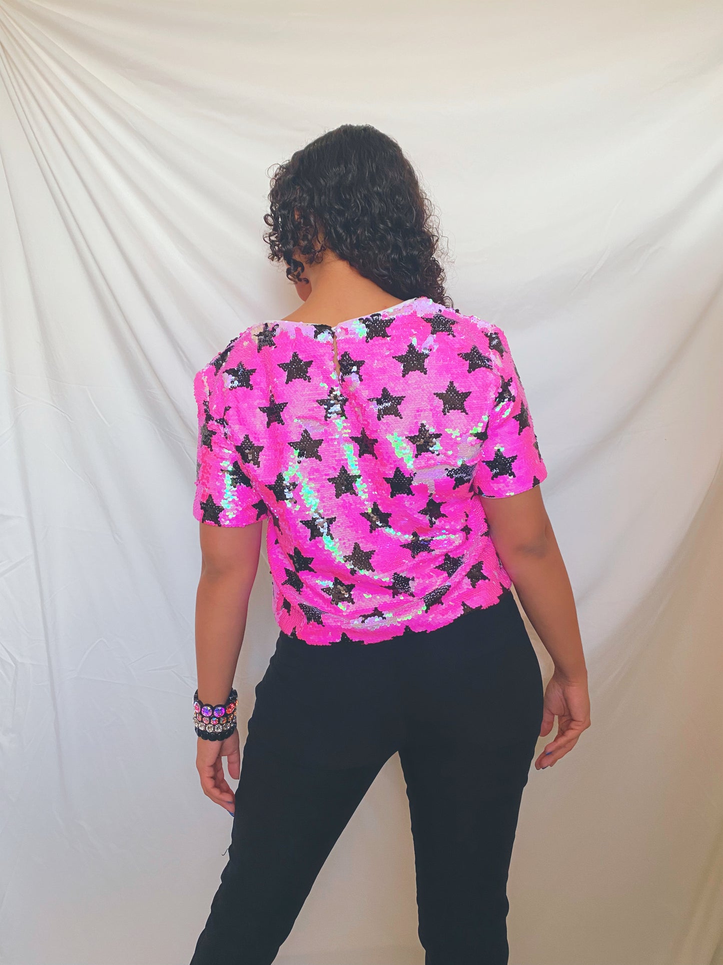 Sequin Crop T-Shirt