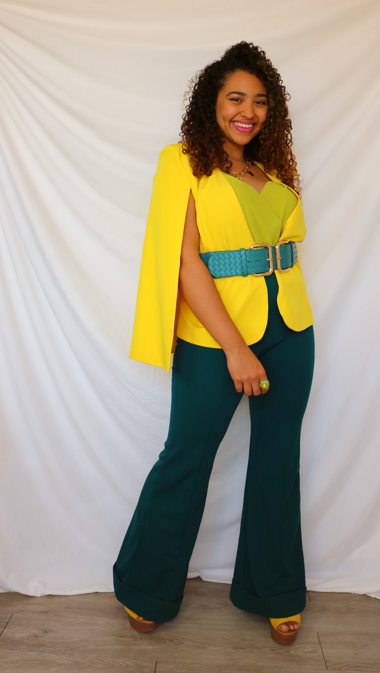 Yellow Cape blazer