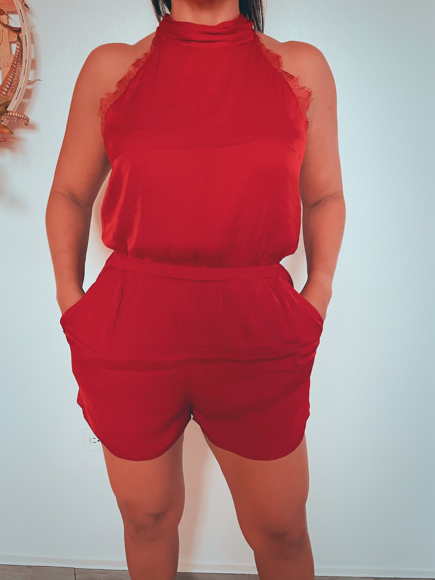 Ruby Lace Romper