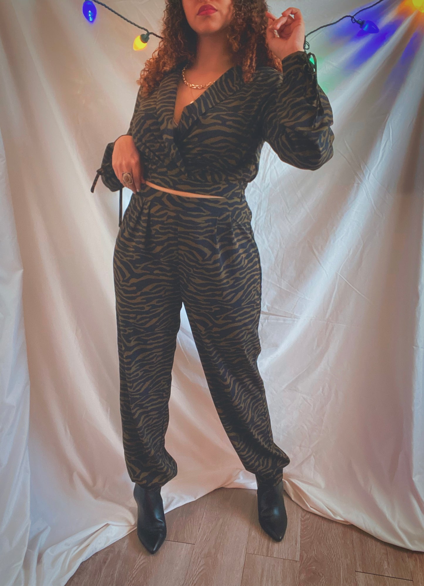 Zebra Print Pant Set