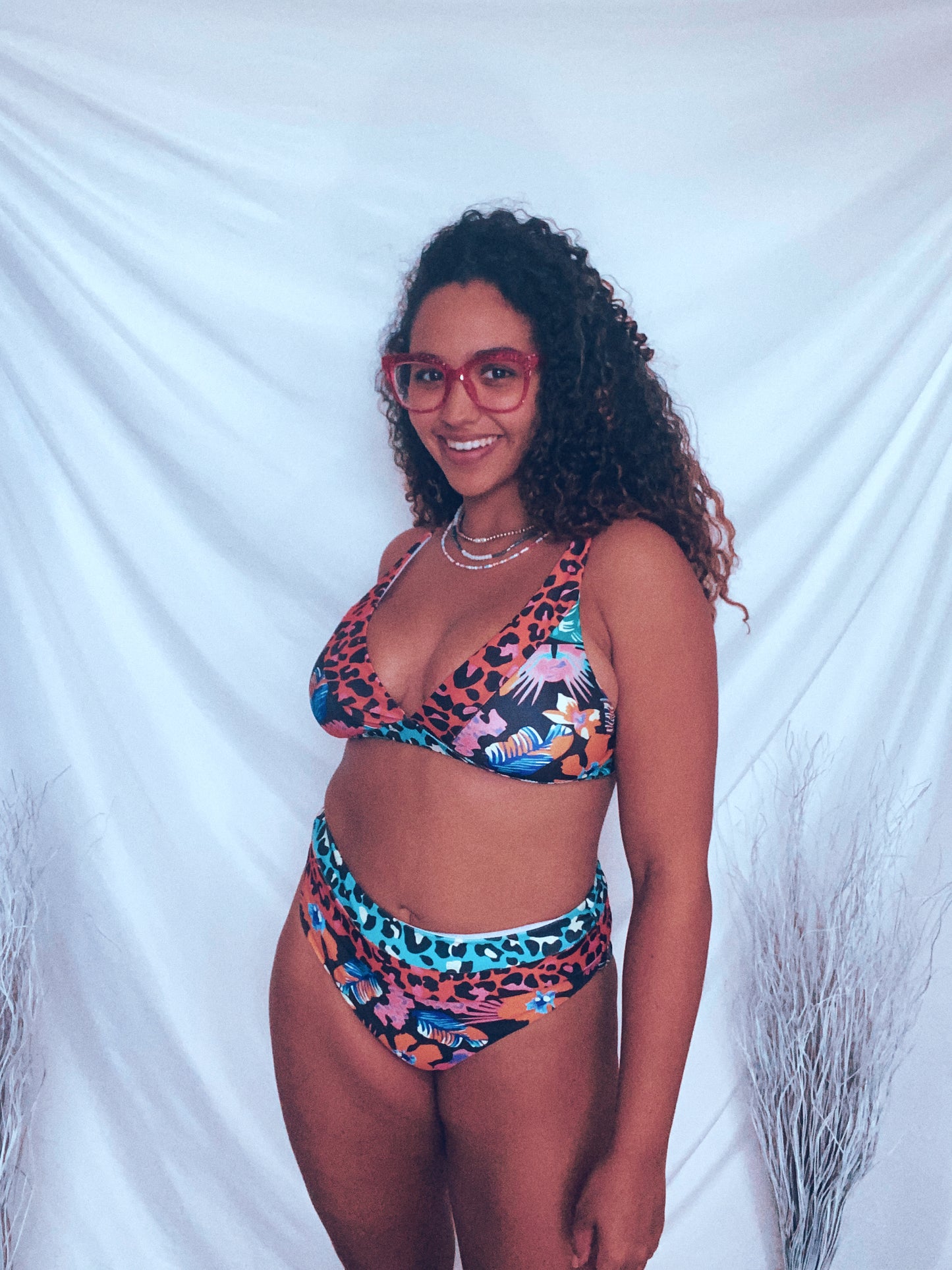 Multicolor Animalprint Bikini