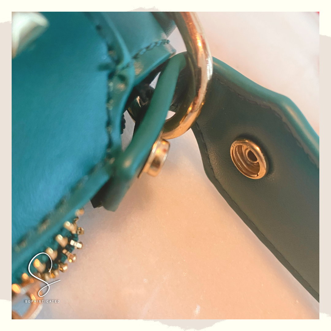 Studded chain shoulder bag