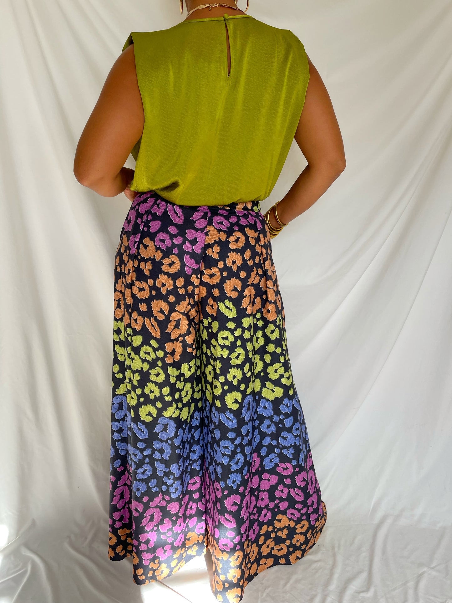 Multi Color Animal Print Palazzo