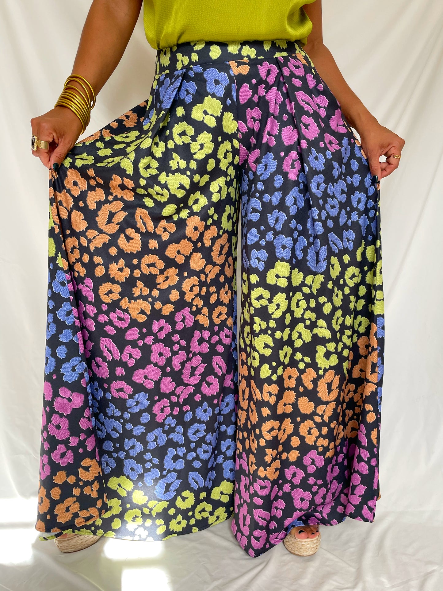 Multi Color Animal Print Palazzo