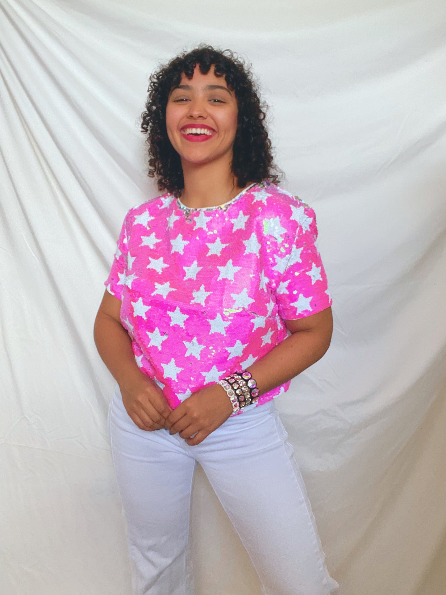 Sequin Crop T-Shirt
