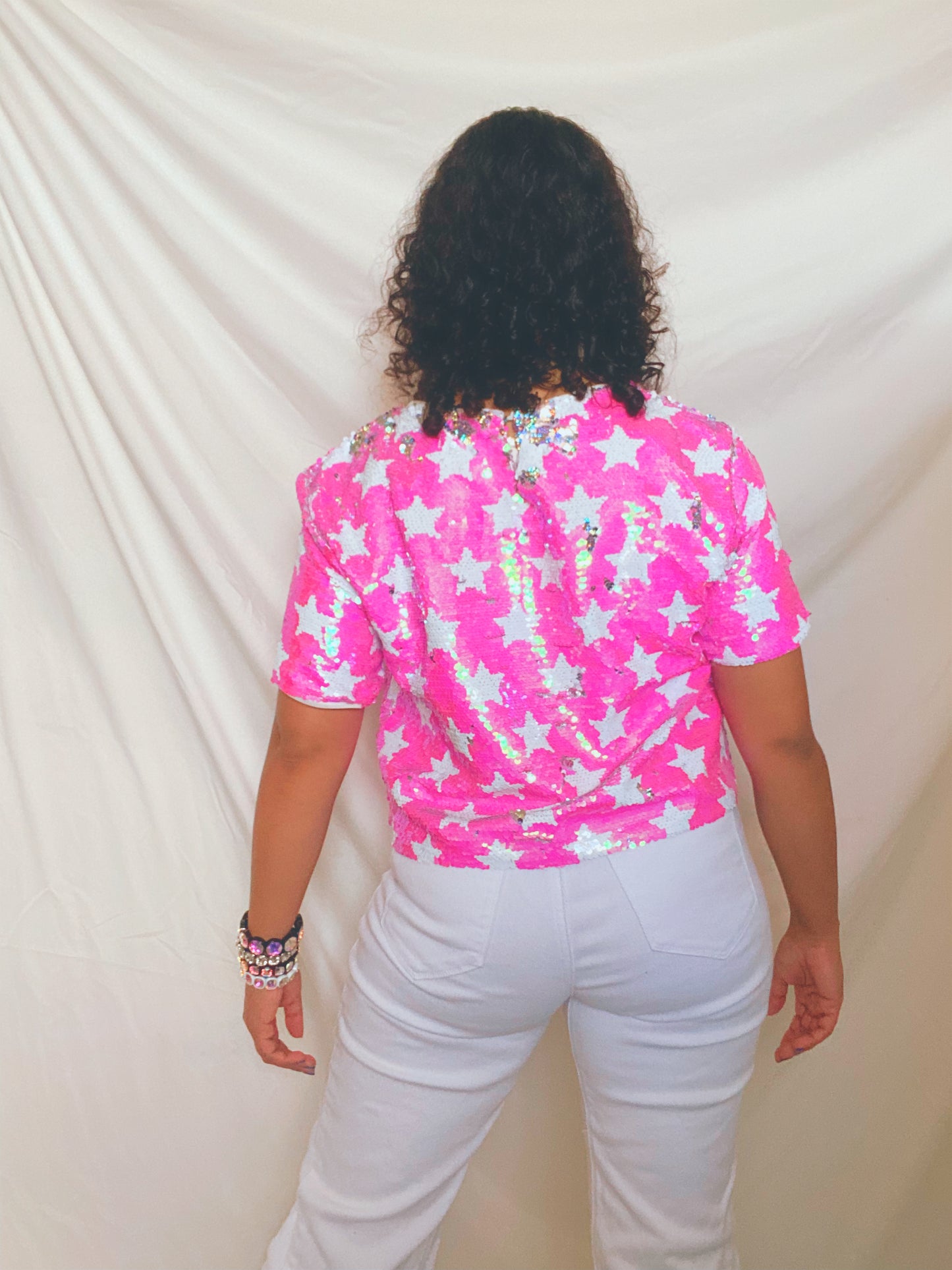 Sequin Crop T-Shirt
