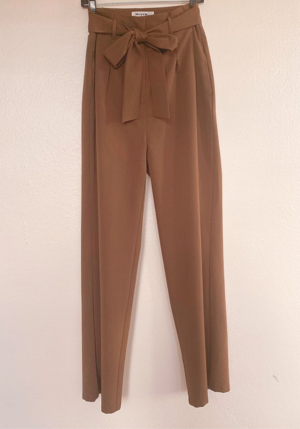 High raise wide leg pants
