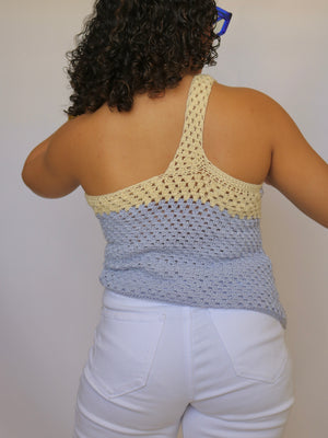 One Shoulder Assymetrical Crochet Top