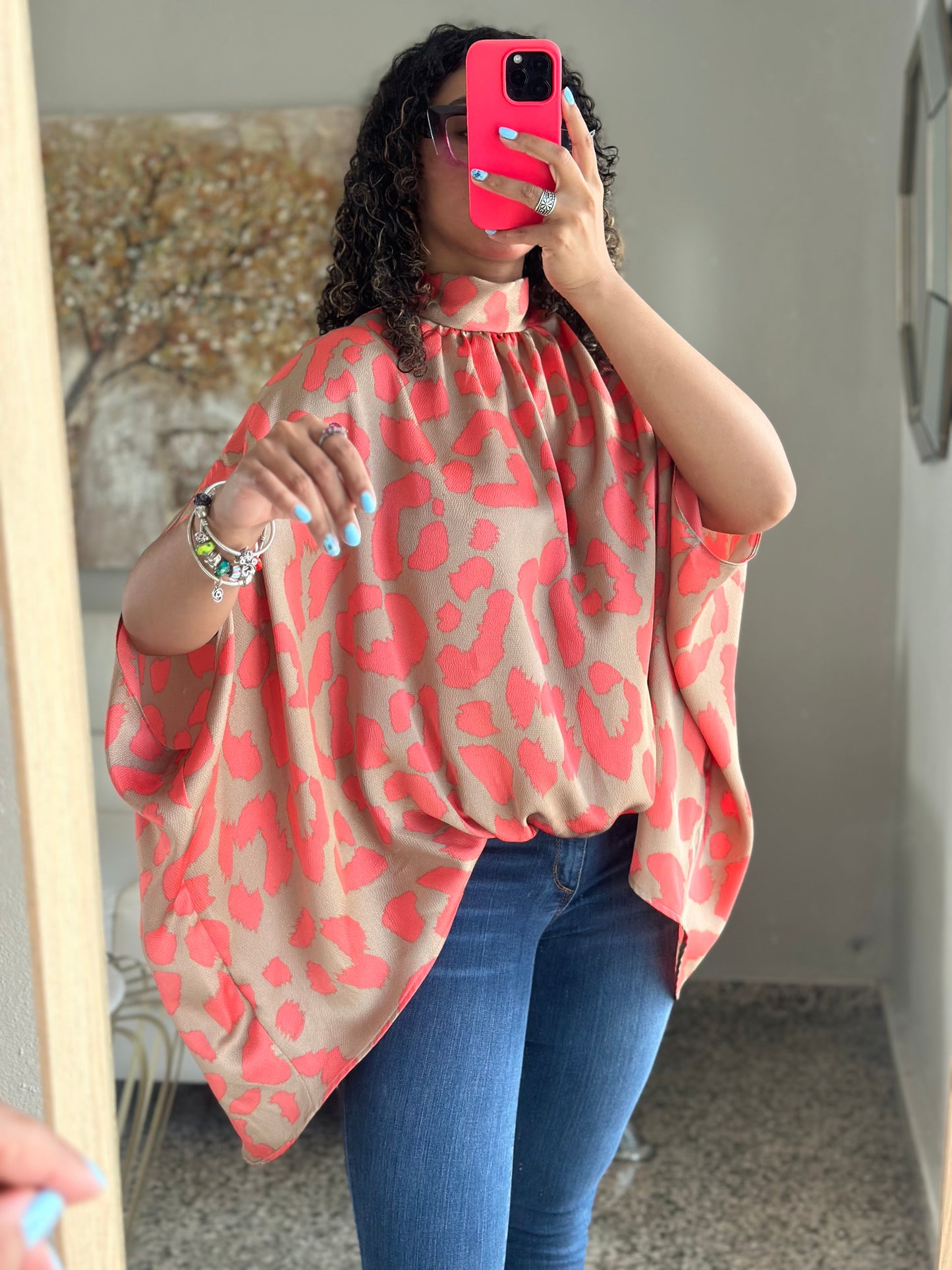 Mock Neck Blouse