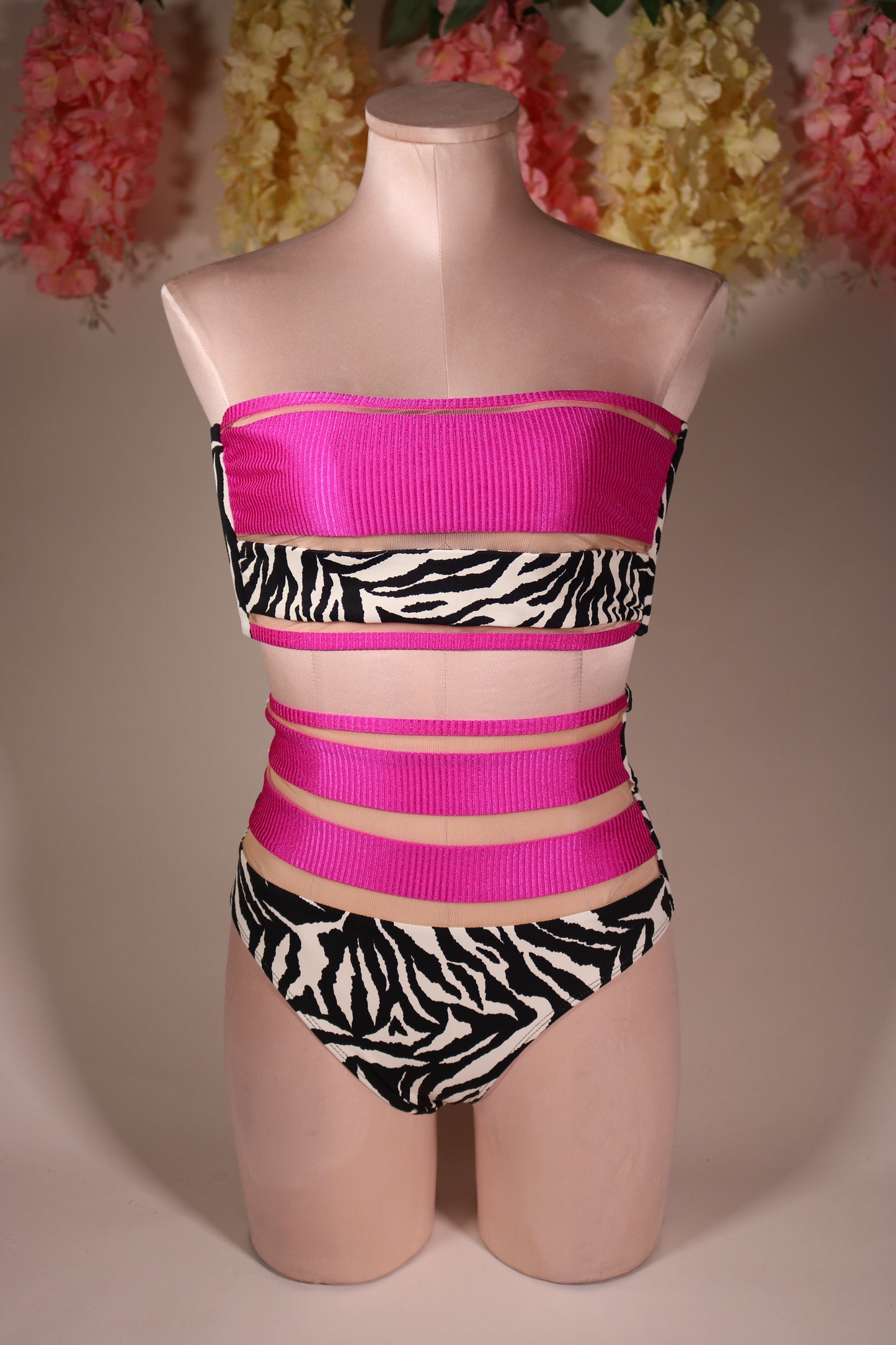Strapless Zebra Bikini