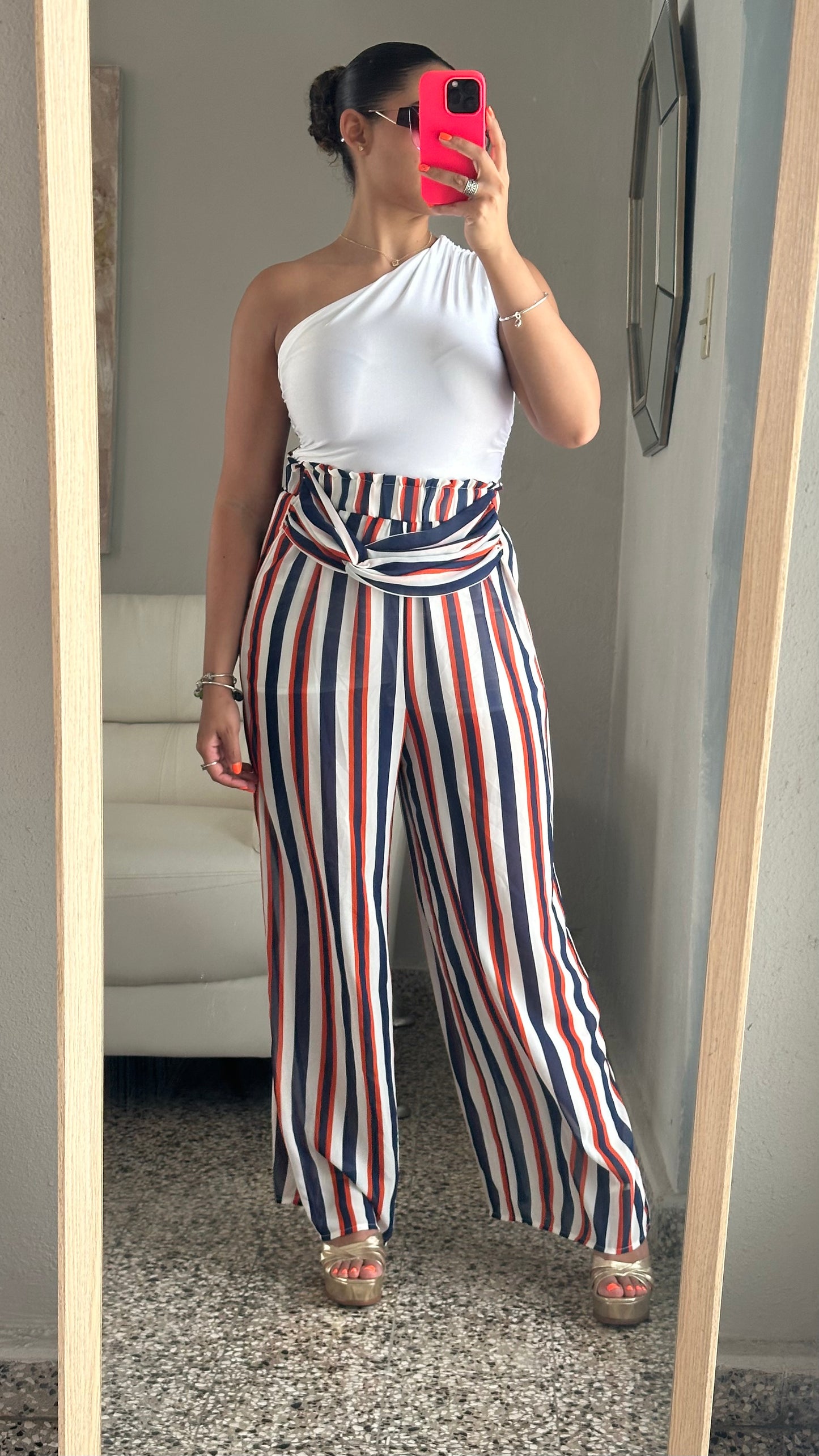 Striped Wide Leg Pants