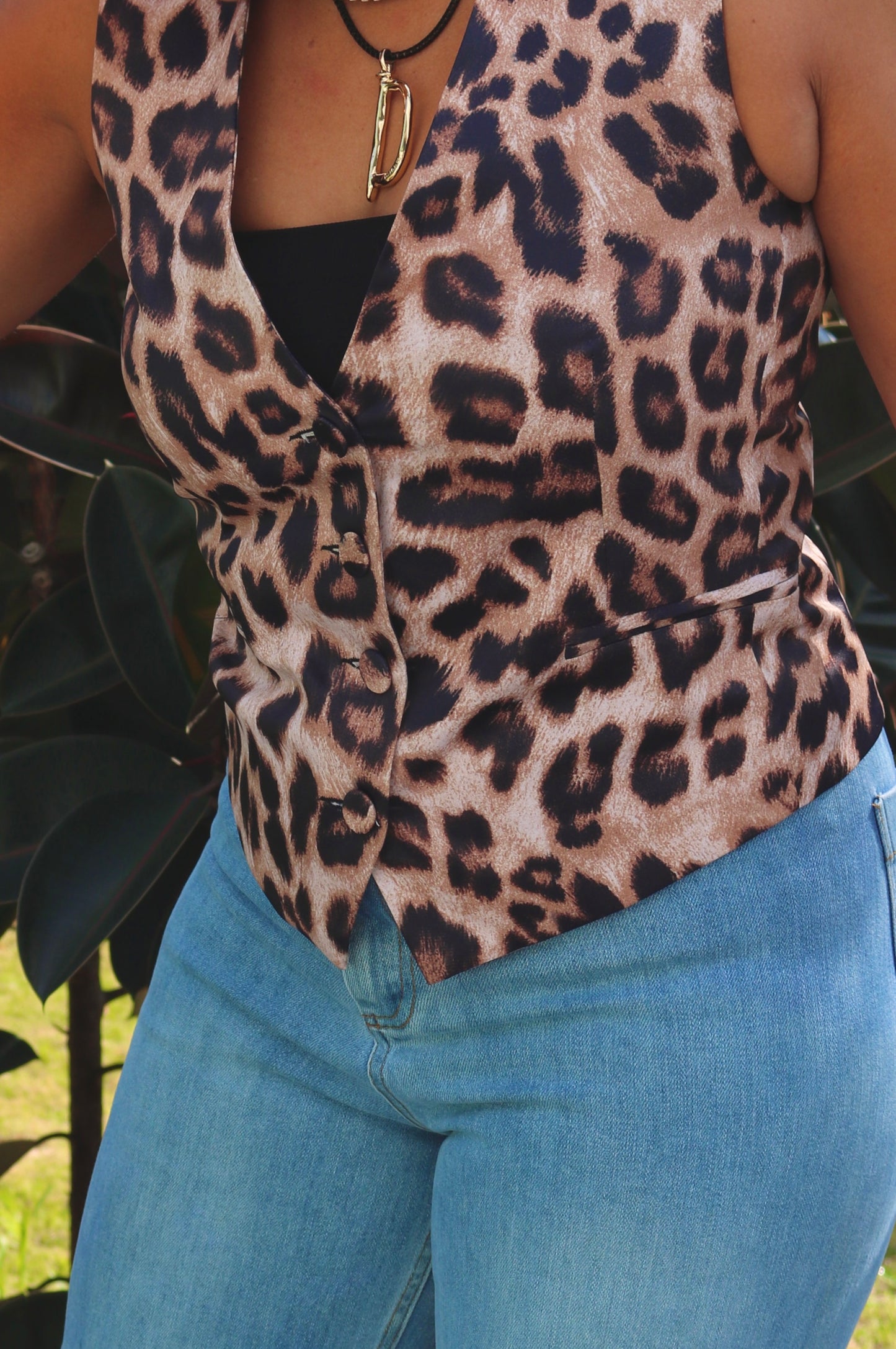 Animal Print Vest