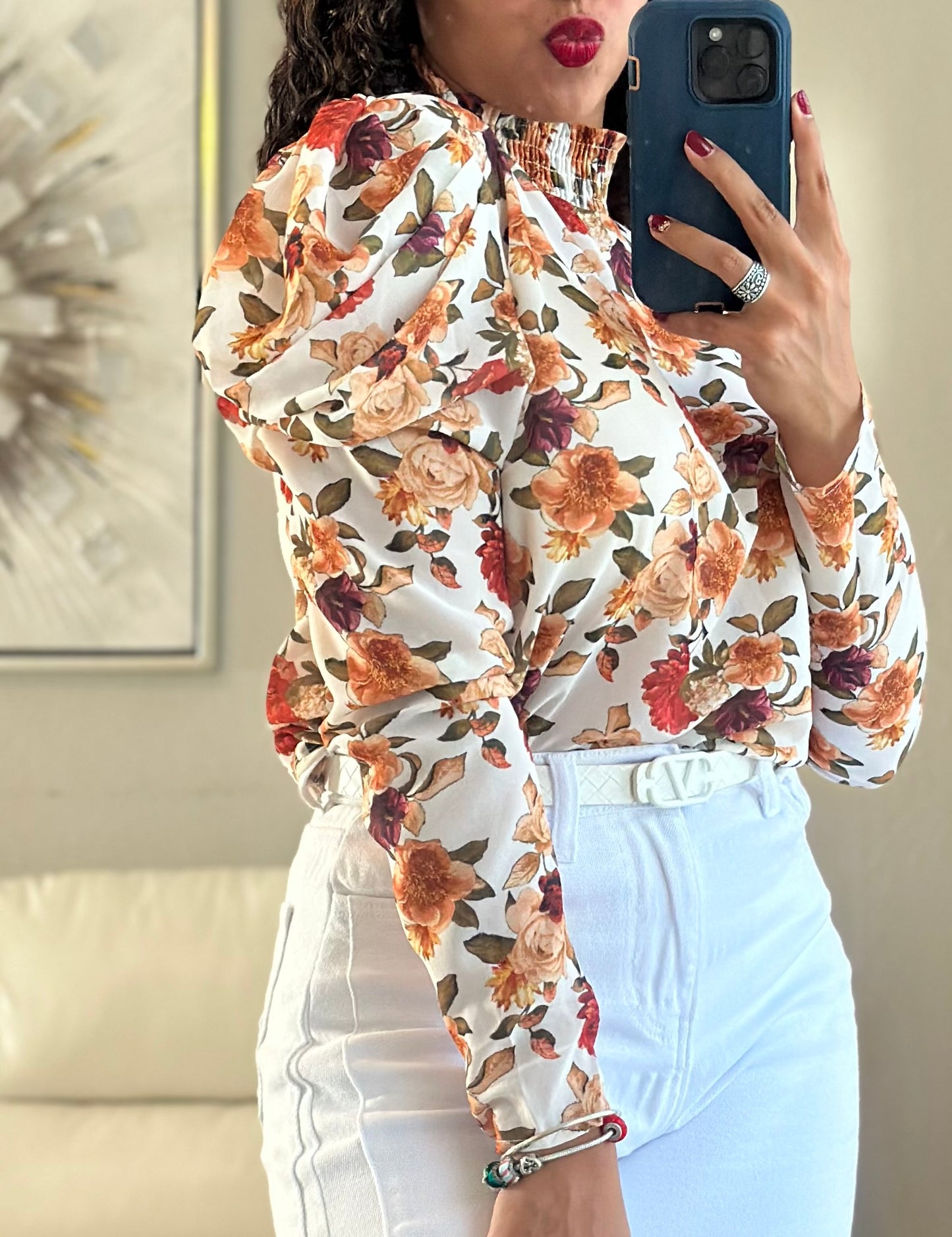 Alejandra Flower Print Blouse