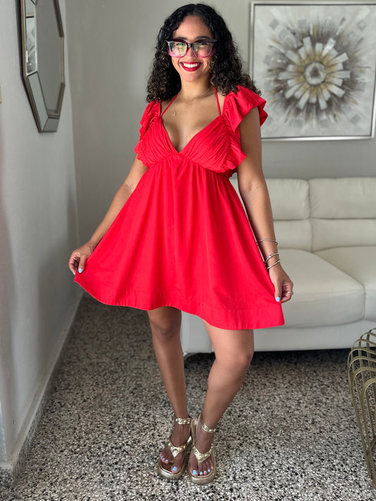 Red Romper Dress