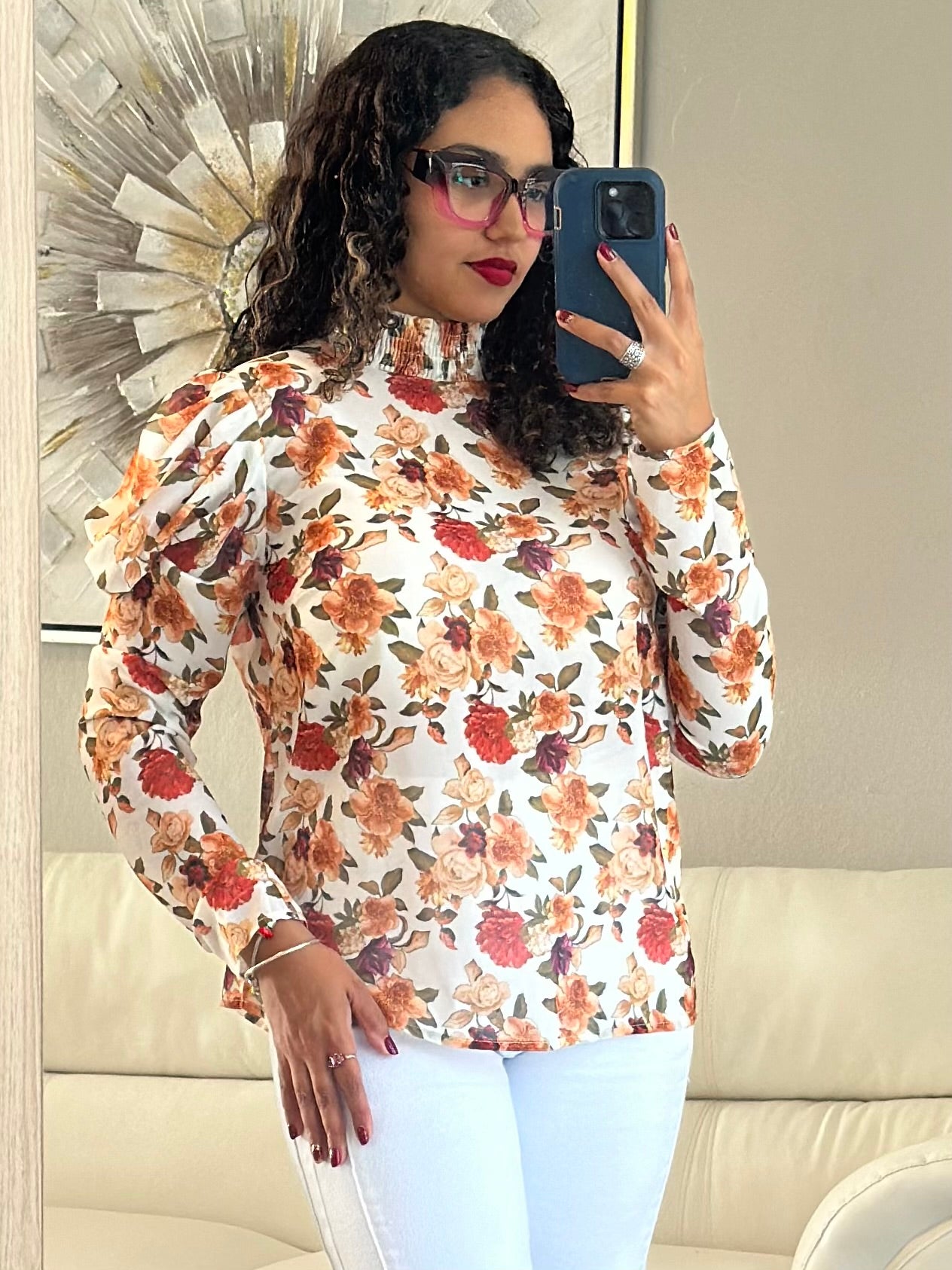 Alejandra Flower Print Blouse