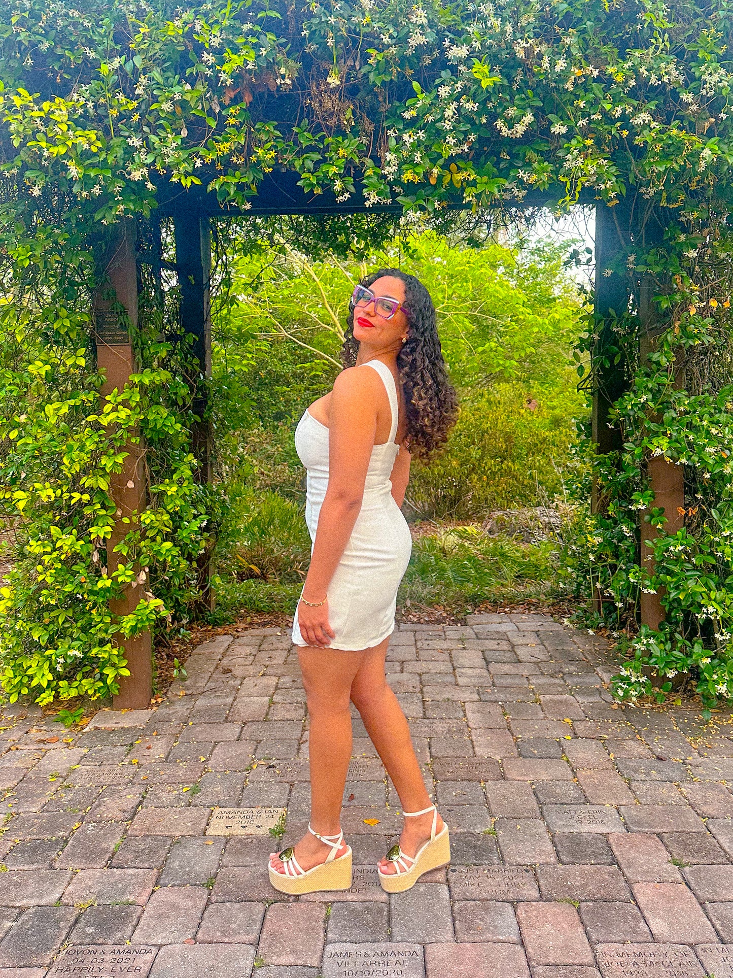 Off White One Shoulder Dress