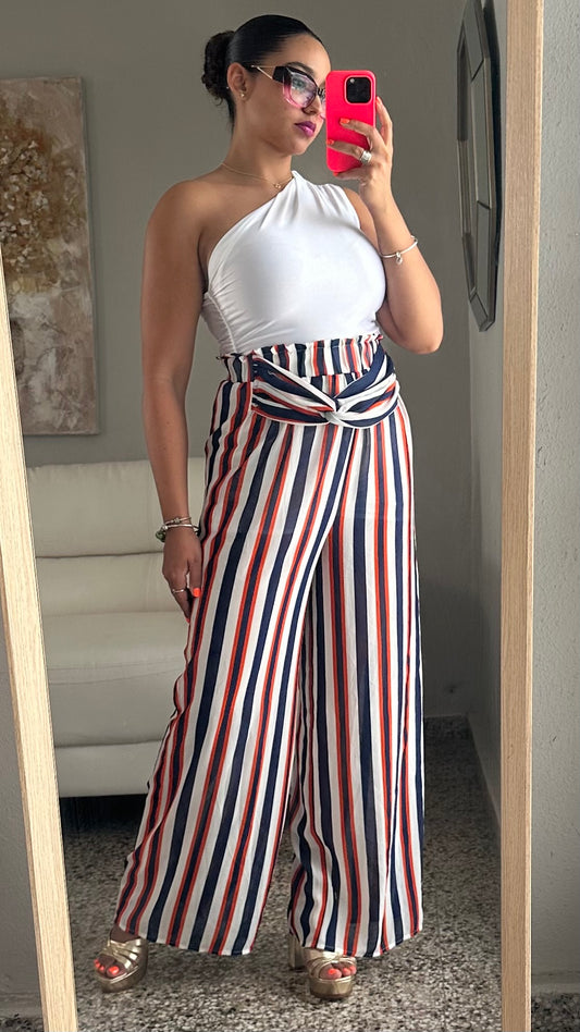 Striped Wide Leg Pants