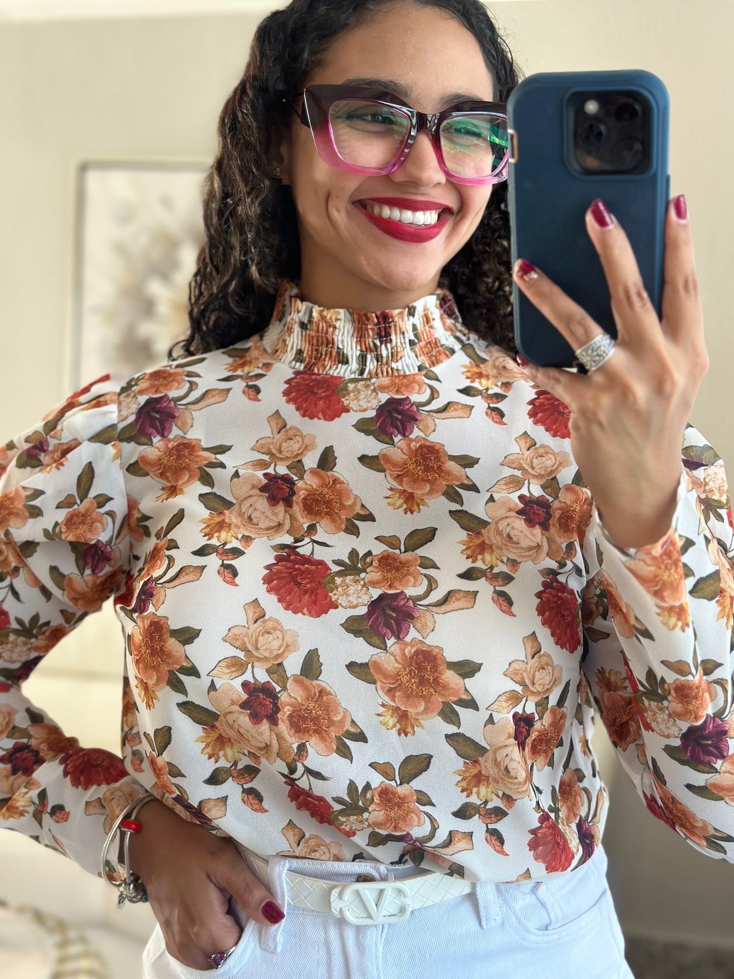 Alejandra Flower Print Blouse