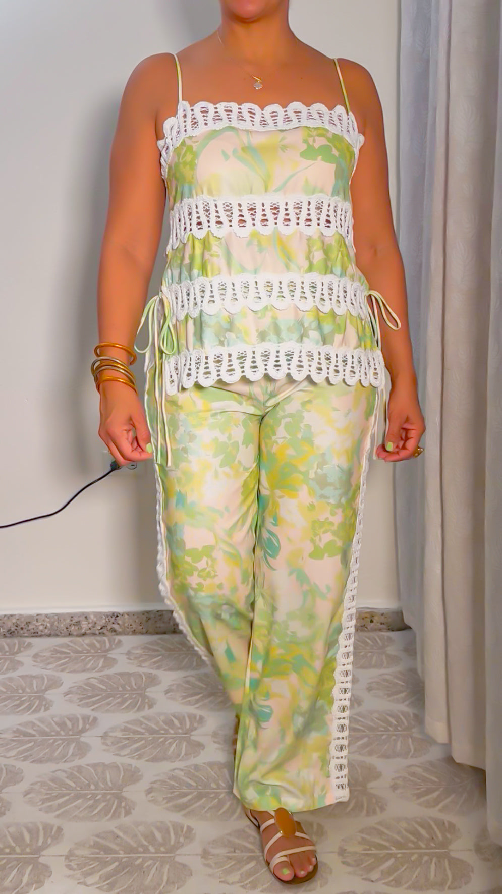 Lace Floral Printed Set