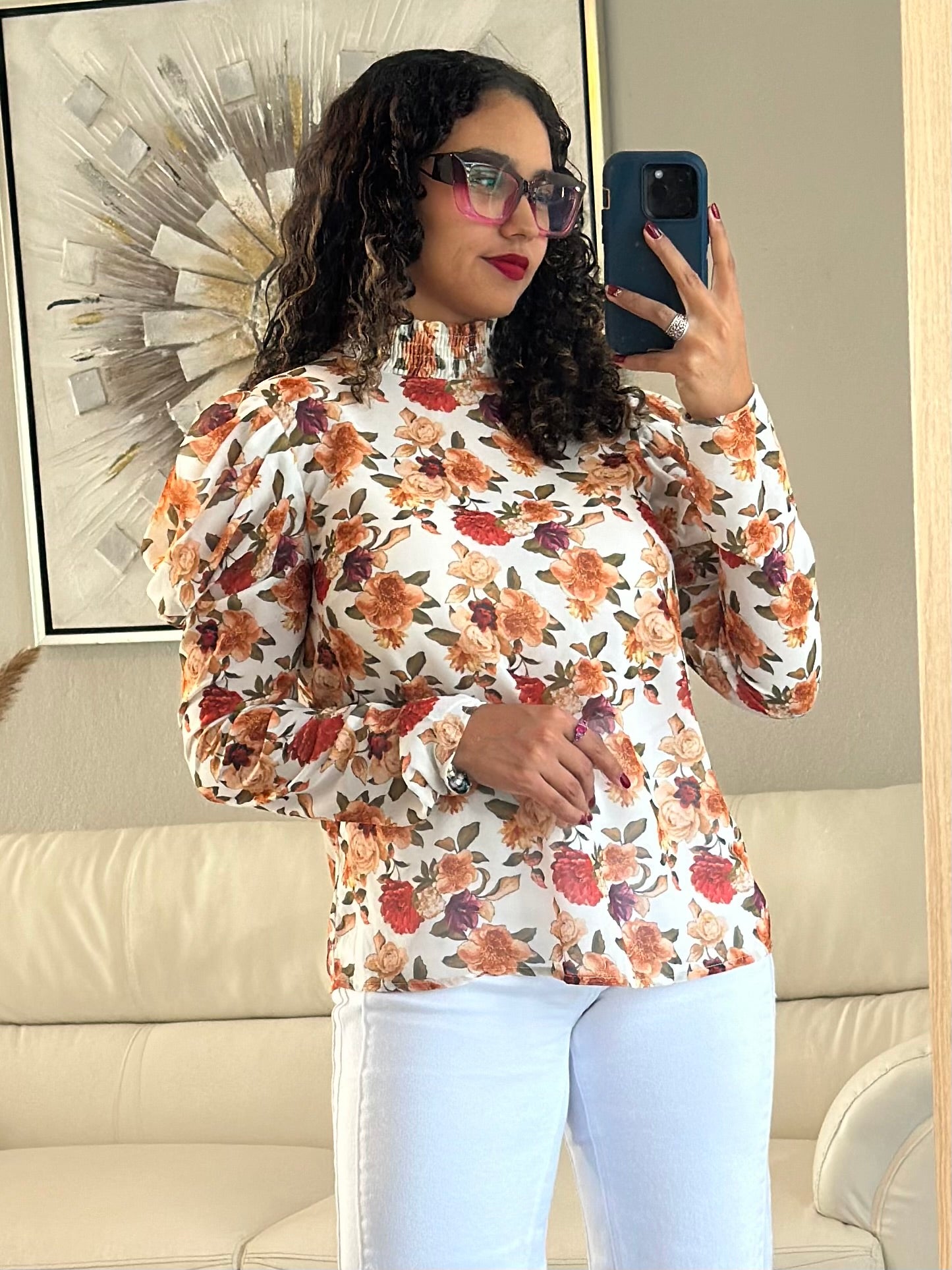 Alejandra Flower Print Blouse