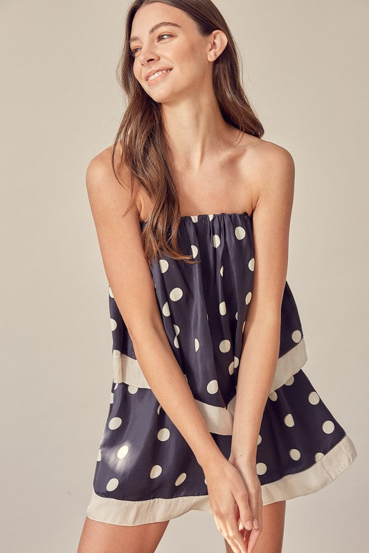 Polkadots Satin Romper