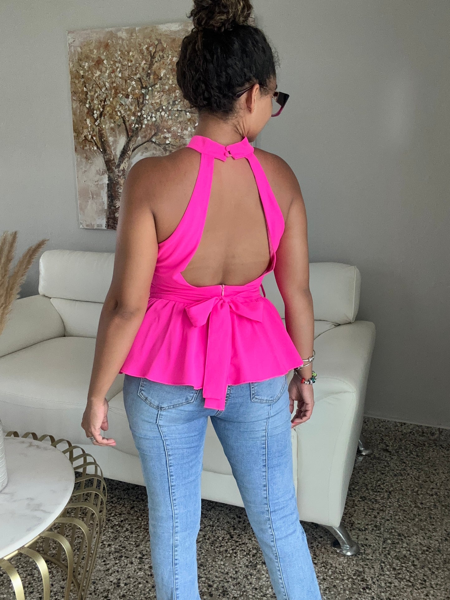 Backless Halter Top